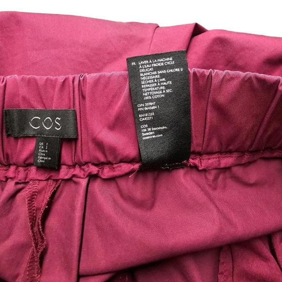 COS Womens Wide Leg  Crop Pants Size 2 Cotton - Picture 6 of 7
